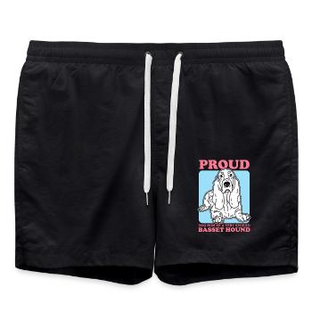Basset Hound Maman Chien Maman Chien Propriétaire Cadeau - Short de bain - noir - Devant - AI Model Male 185 light (185cm)