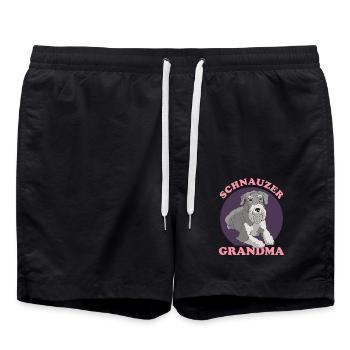 Schnauzer Grand-mère Propriétaire de chien Maîtresse Cadeau - Short de bain - noir - Devant - AI Model Male 185 light (185cm)