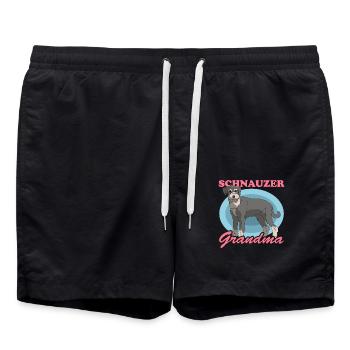 Schnauzer Grand-mère Chien Propriétaire de chien Cadeau - Short de bain - noir - Devant - AI Model Male 185 light (185cm)