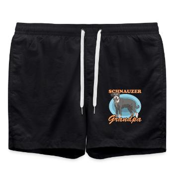 Schnauzer Grand-père Chien Propriétaire de chien Cadeau - Short de bain - noir - Devant - AI Model Male 185 light (185cm)