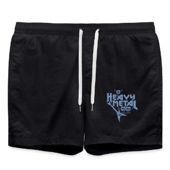 Heavy Metal Funny - Swim Trunks - black - Front - AI Model Male 185 light (185cm)