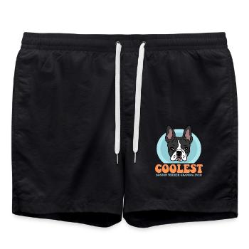 Boston Terrier Grandpa Hundebesitzer Geschenk - Badeshorts - Schwarz - Vorne - AI Model Male 185 light (185cm)