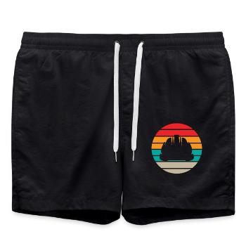 Maurer Retro - Badeshorts - Schwarz - Vorne - AI Model Male 185 light (185cm)