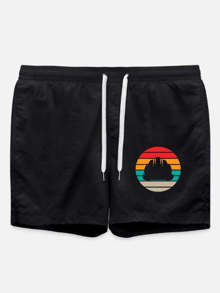 Maurer Retro - Badeshorts - Schwarz