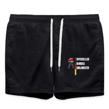 Official Federal GrillMaster Grill & Barbecue - Swim Trunks - black - Front - AI Model Male 185 light (185cm)