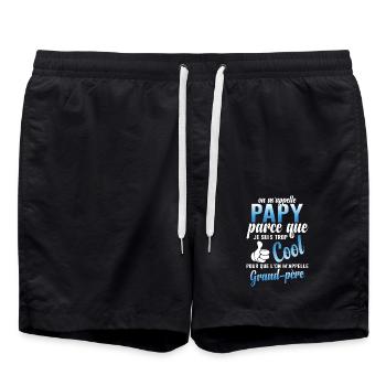 On M'appelle Papy Anniversaire Idée Cadeau De Noël - Short de bain - noir - Devant - AI Model Male 185 light (185cm)