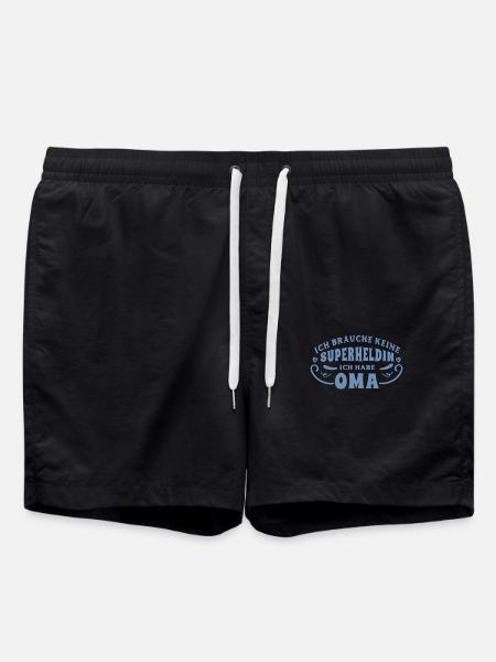Oma Enkel Sprüche Ich habe meine Oma - Badeshorts - Schwarz