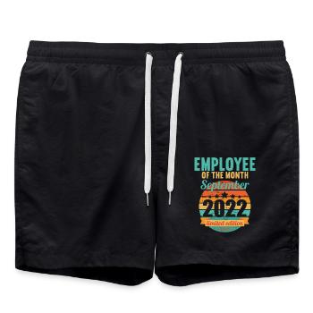 Employé du mois de septembre 2022 - Short de bain - noir - Devant - AI Model Male 185 light (185cm)