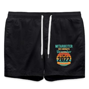 Mitarbeiter des Monats Dezember 2022 - Badeshorts - Schwarz - Vorne - AI Model Male 185 light (185cm)