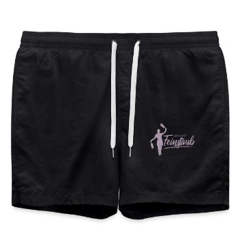 Spaß mit Feinstaub - Badeshorts - Schwarz - Vorne - AI Model Male 185 light (185cm)