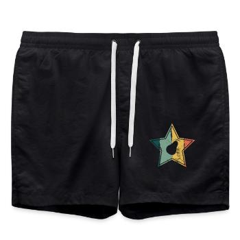 Avocado Vegan Lover Retro Veggie Diet Gift idea - Badeshorts - Schwarz - Vorne - AI Model Male 185 light (185cm)