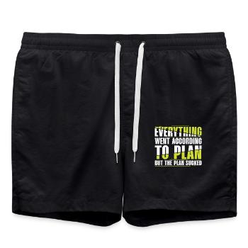 Tout s’est déroulé comme prévu, mais le plan est de la merde - Short de bain - noir - Devant - AI Model Male 185 light (185cm)
