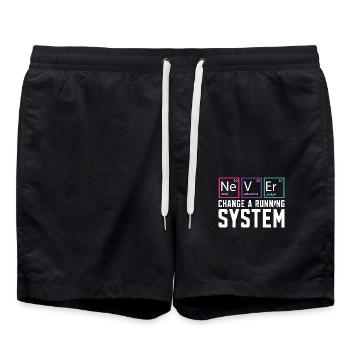 Never Change A Running System Runner Marathon - Swim Trunks - black - Front - AI Model Male 185 light (185cm)
