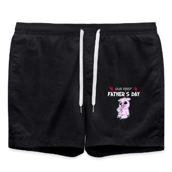 Fête des Pères - Premier cadeau de la fête des Pères - Short de bain - noir - Devant - AI Model Male 185 light (185cm)