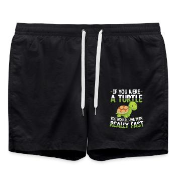 Si vous étiez une tortue, vous seriez une - Short de bain - noir - Devant - AI Model Male 185 light (185cm)
