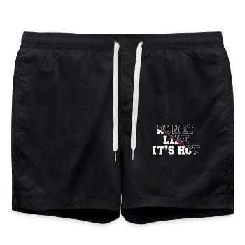 It runs like lubricated runner marathon clothes - Swim Trunks - black - Front - AI Model Male 185 light (185cm)
