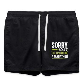 Tut mir leid, ich kann nicht, ich werde - Badeshorts - Schwarz - Vorne - AI Model Male 185 light (185cm)