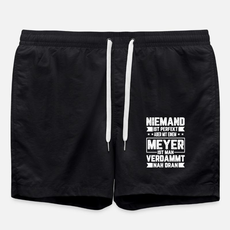 Meyer Niemand ist Perfekt Geschenkidee - Badeshorts - Schwarz