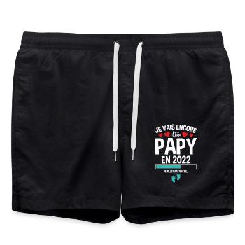 Je Vais Encore Être Papy En 2022 Cadeau Enceinte - Short de bain - noir - Devant - AI Model Male 185 light (185cm)