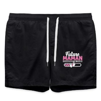 Future Maman Idée Cadeau Enceinte Amour Cool - Short de bain - noir - Devant - AI Model Male 185 light (185cm)