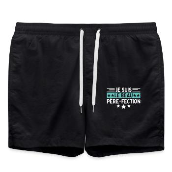 Le Beau Père-fection Fête Des Pères Beau Papa Noël - Short de bain - noir - Devant - AI Model Male 185 light (185cm)