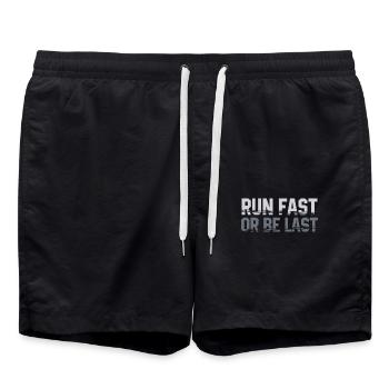 Courez vite ou soyez le dernier coureur - Short de bain - noir - Devant - AI Model Male 185 light (185cm)