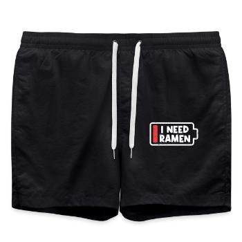 Ich Brauche Ramen Liebhaber Japan Japanisches - Badeshorts - Schwarz - Vorne - AI Model Male 185 light (185cm)