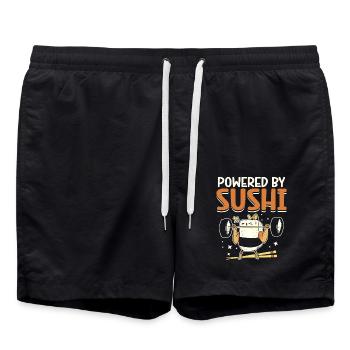 Propulsé par Sushi Lovers Japan Japanese - Short de bain - noir - Devant - AI Model Male 185 light (185cm)