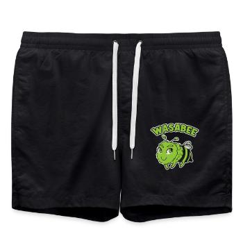 Wasabee Sushi Lovers Japan Japanese Food - Swim Trunks - black - Front - AI Model Male 185 light (185cm)