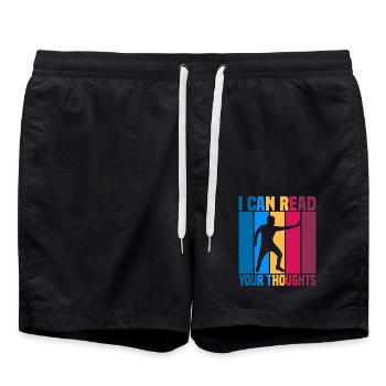 I Can Read Your Thoughts - Swim Trunks - black - Front - AI Model Male 185 light (185cm)