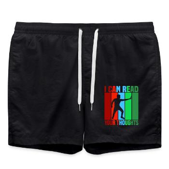 I Can Read Your Thoughts - Swim Trunks - black - Front - AI Model Male 185 light (185cm)