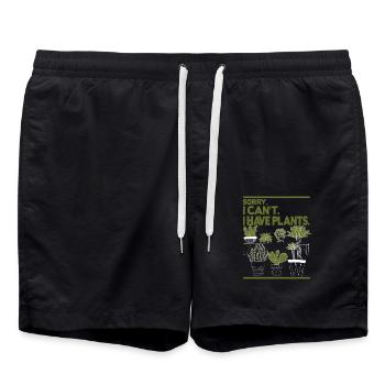 Désolé je ne peux pas avoir des plantes - Short de bain - noir - Devant - AI Model Male 185 light (185cm)