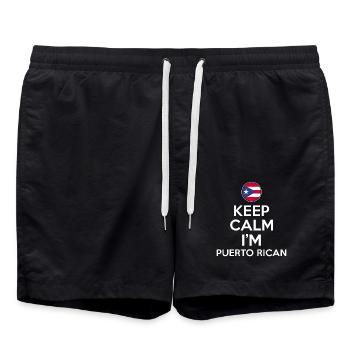 Portoricains - Short de bain - noir - Devant - AI Model Male 185 light (185cm)