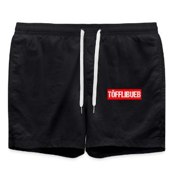 Töfflibueb - Badeshorts - Schwarz - Vorne - AI Model Male 185 light (185cm)