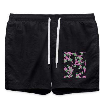 Cartable retour à l’école - Short de bain - noir - Devant - AI Model Male 185 light (185cm)
