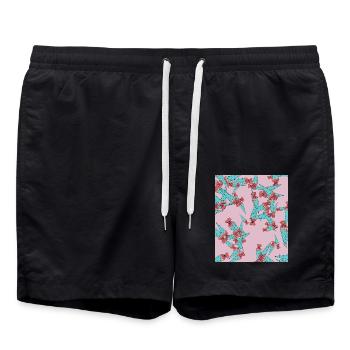 Sac de sucre premier jour d’école - Short de bain - noir - Devant - AI Model Male 185 light (185cm)