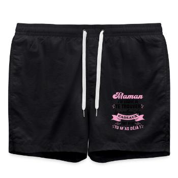 Maman j'ai essayé de te trouver Le meilleur cadeau - Short de bain - noir - Devant - AI Model Male 185 light (185cm)