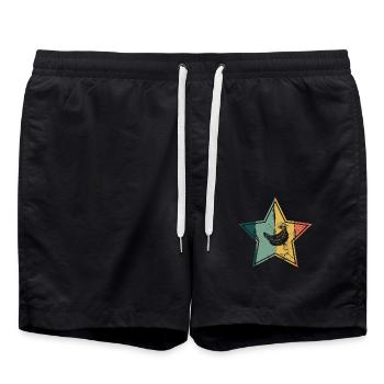 Banana Vegan Lover Retro Veggie Fruit Gift idea - Badeshorts - Schwarz - Vorne - AI Model Male 185 light (185cm)