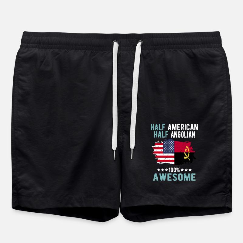 Moitié américain moitié Angolier - Short de bain - noir