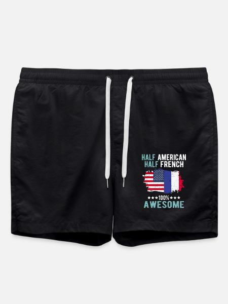 Half American Half American - Swim Trunks - black