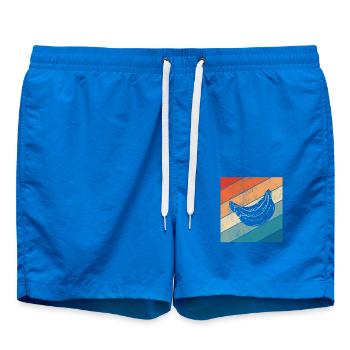 Banana Vegan Lover Retro Veggie Fruit Gift idea - Badeshorts - Cobalt blue - Vorne