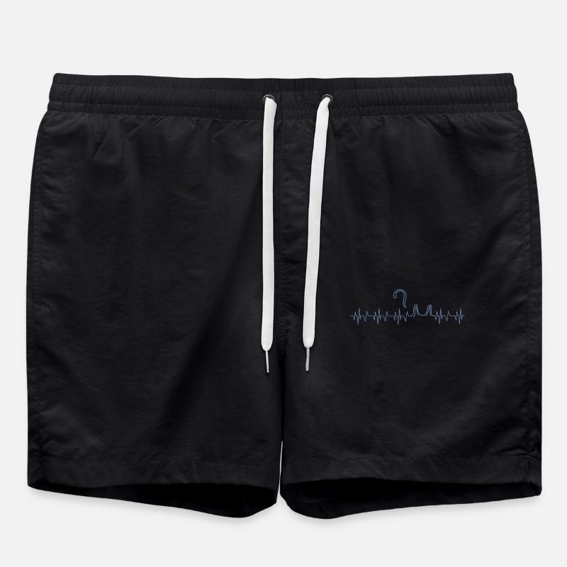 Cat Heartbeat - Swim Trunks - black