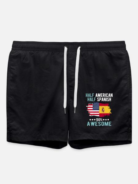 Half American Half Spanish - Swim Trunks - black
