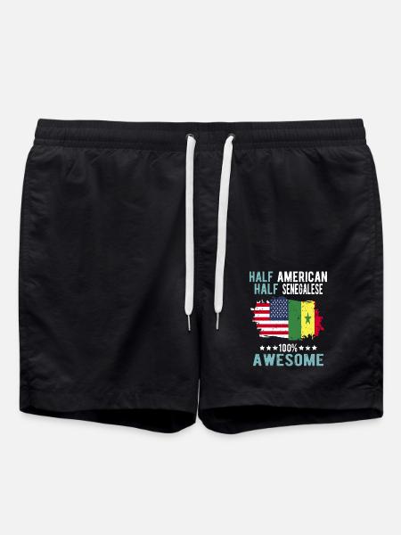 Half American Half Senegalese - Swim Trunks - black