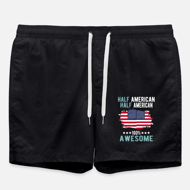 Half American Half American - Swim Trunks - black