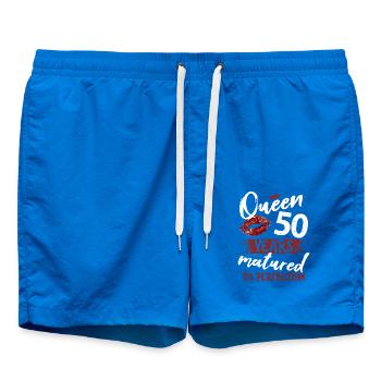 50 year old girl 50 bday Queen 50 birthday - Swim Trunks - cobalt blue - Front