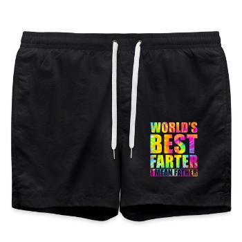 Farter Father Farts Fun Saying Funny Father's Day - Swim Trunks - black - Front - AI Model Male 185 light (185cm)