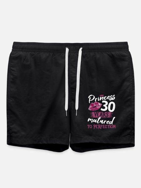 Fille de 30 ans 30 bday Princesse 30 anniversaire - Short de bain - noir