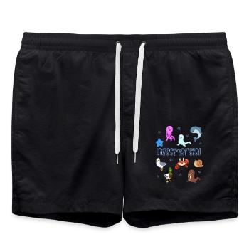Süße Tiere in Nessmersiel - Badeshorts - Schwarz - Vorne - AI Model Male 185 light (185cm)