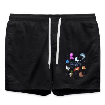 Süße Tiere in Rügen - Badeshorts - Schwarz - Vorne - AI Model Male 185 light (185cm)